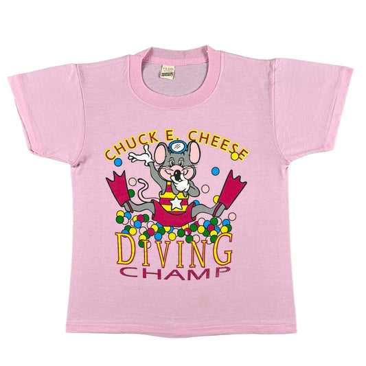 80s Chuck E. Cheese Diving Champ Tee- XS