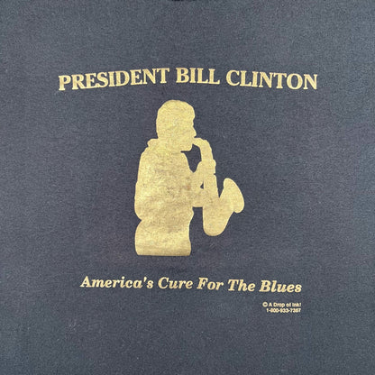 90s Bill Clinton Saxophone Tee- L
