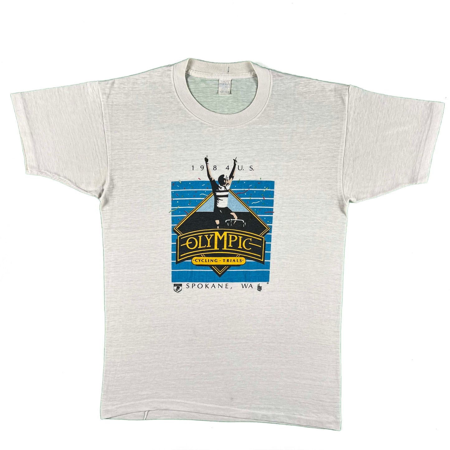 80s Paper Thin U.S. Olympic Cycling Trials Tee- M