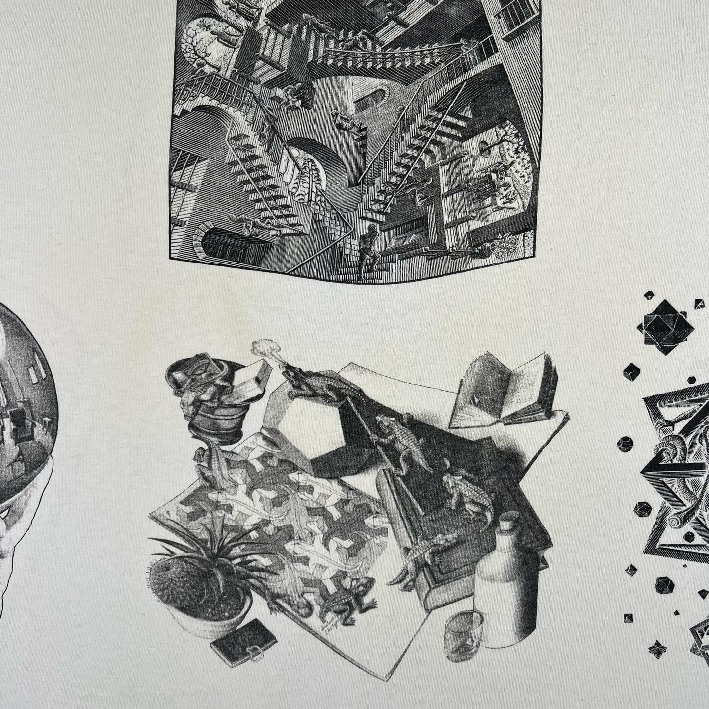 90s Mc Escher Art Tee- L