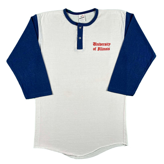 80s University of Illinois Raglan Tee- M