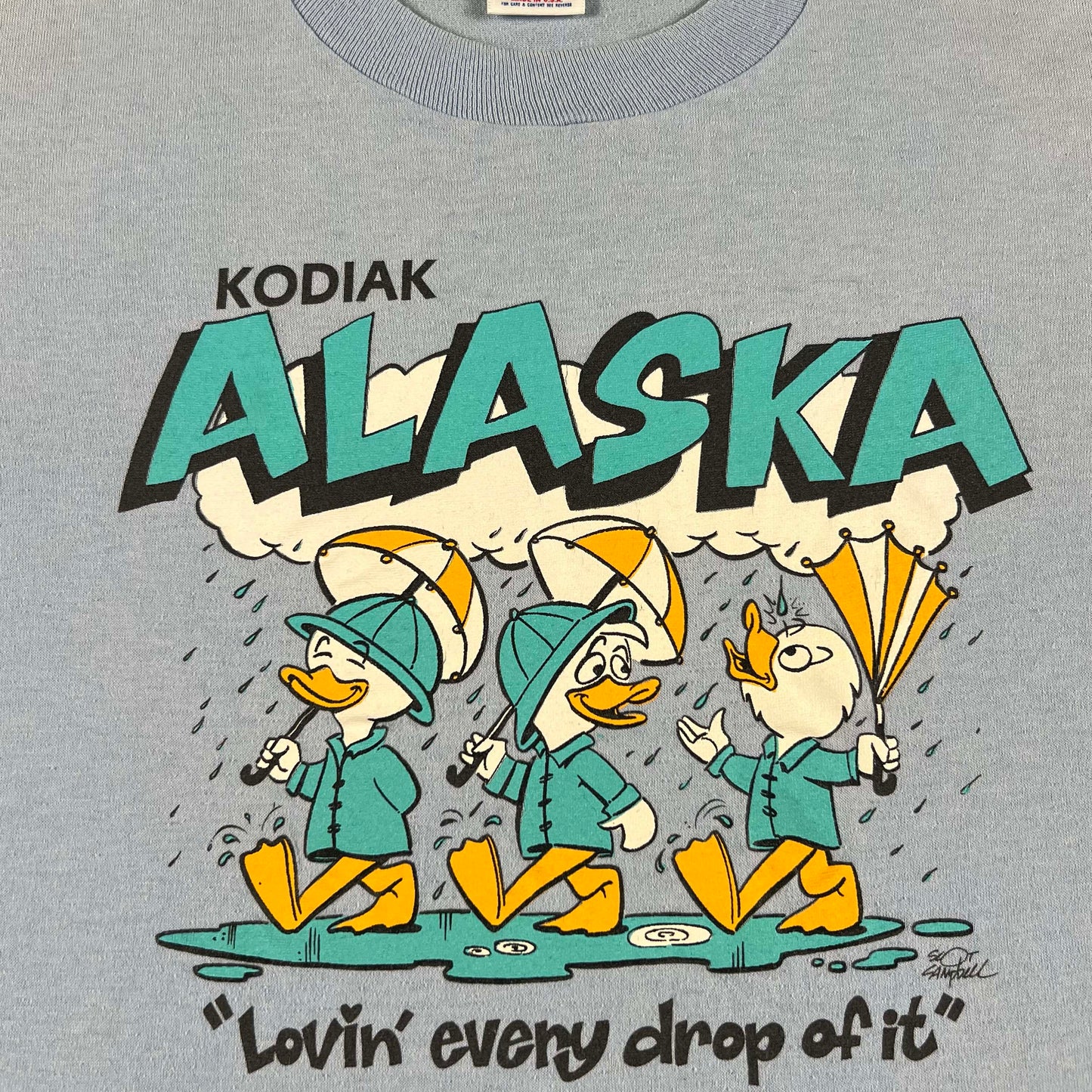 80s Kodiak Alaska "Lovin' every drop of it" Tee- M