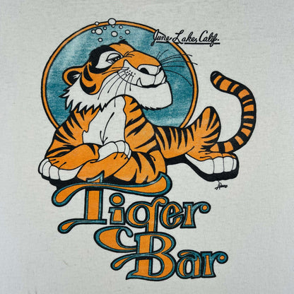 90s June Lakes Tiger Bar Tee- L