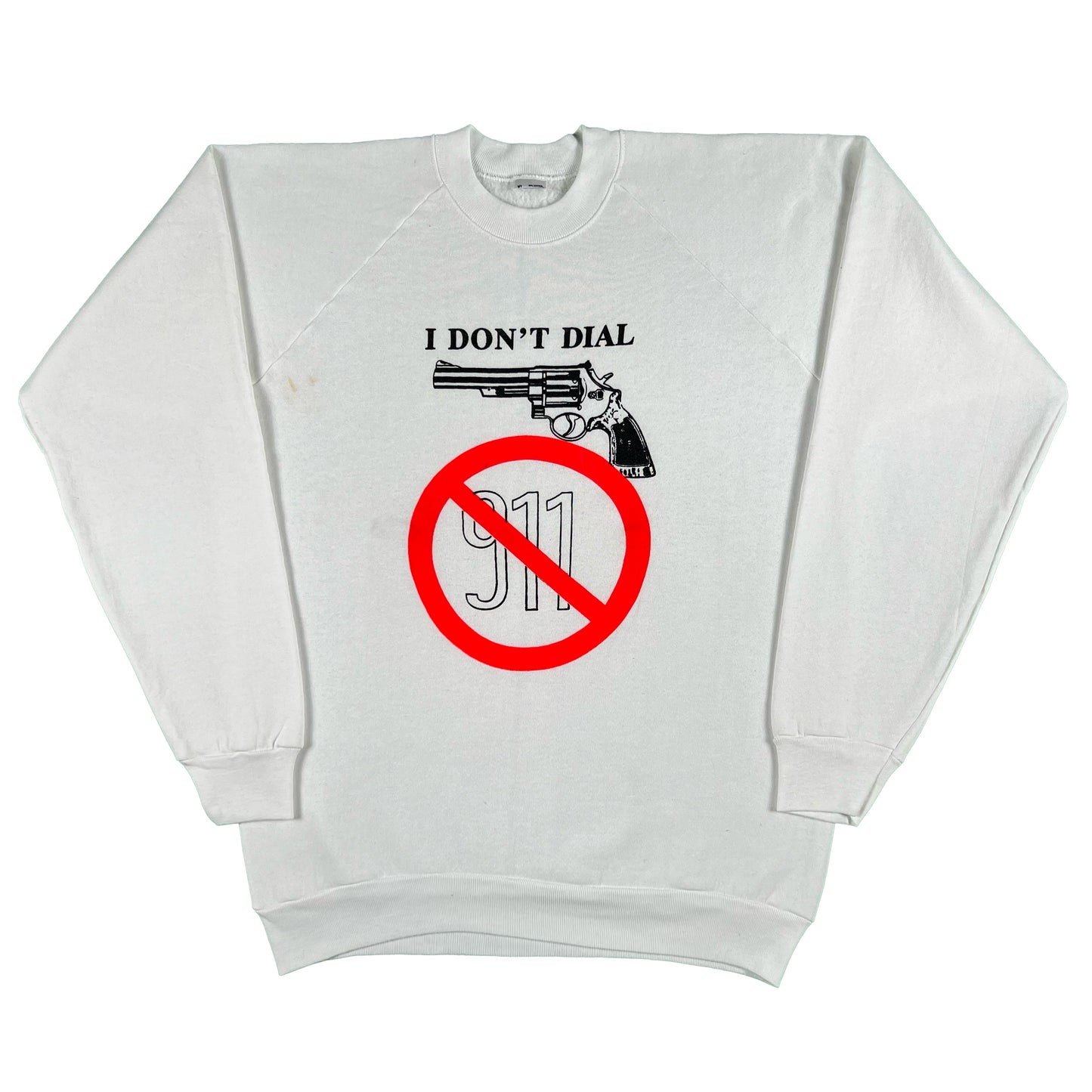 90s 'I Don't Dial 911' Sweatshirt- XL