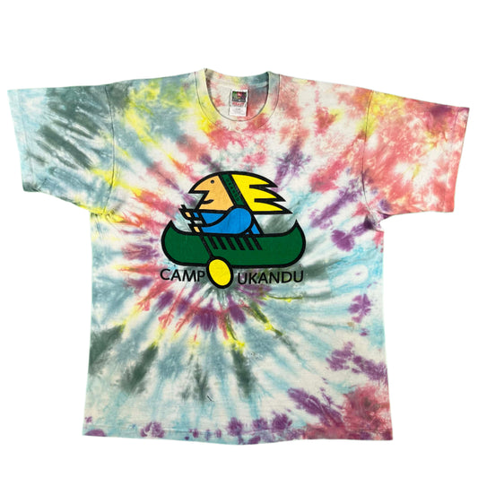 90s Tie Dye Camp Ukandu Canoe Tee- XL