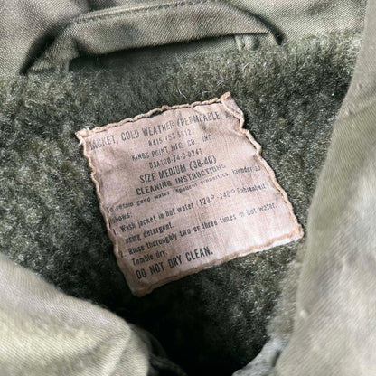 70s A-2 Army Jacket(missing zip)- M