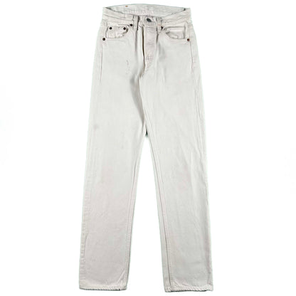 80s White Levi's 501 Denim- 26x32.5
