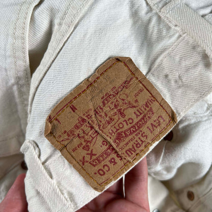 80s White Levi's 501 Denim- 26x32.5