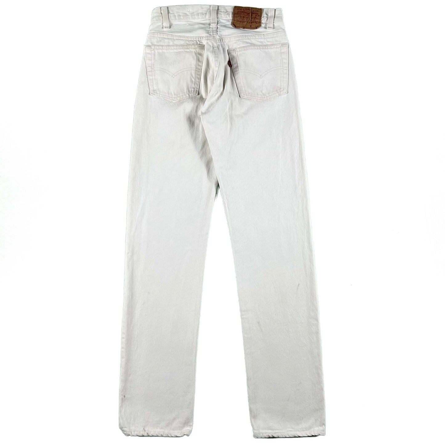 80s White Levi's 501 Denim- 26x32.5