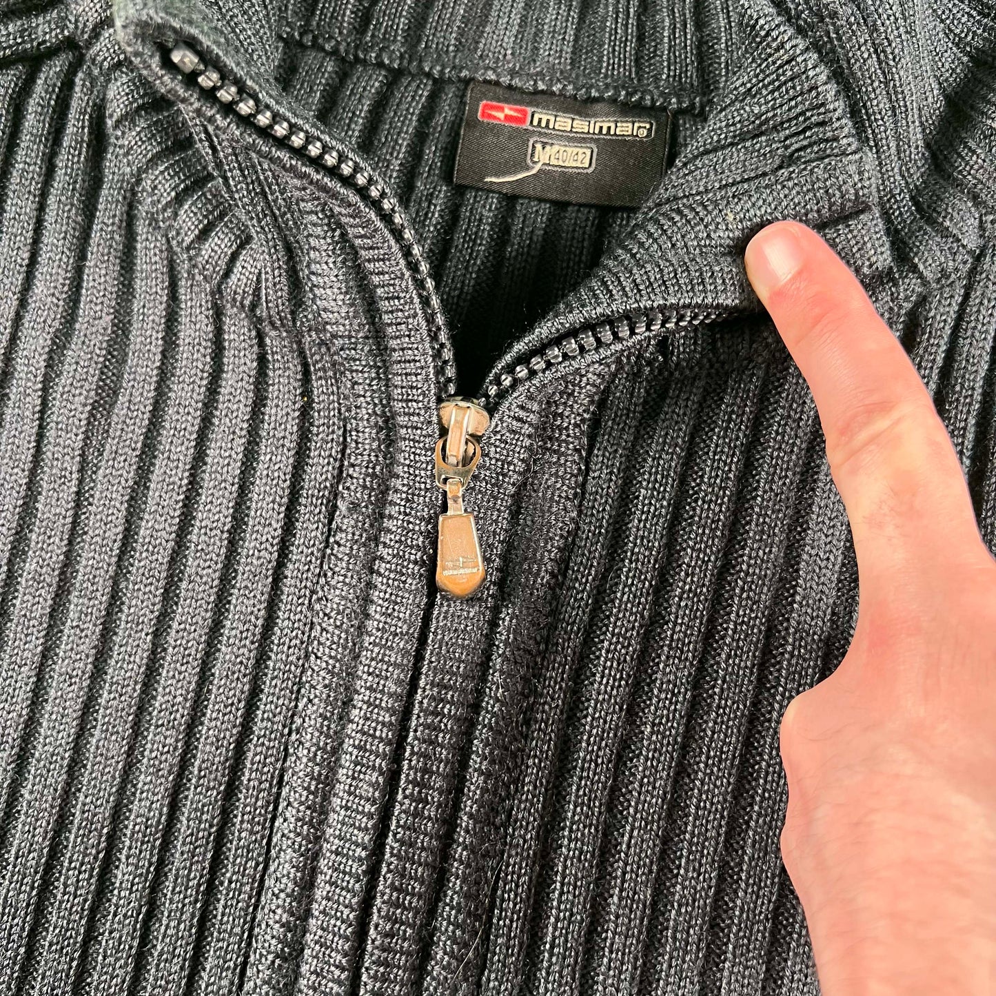 90s Knit Track Jacket- M