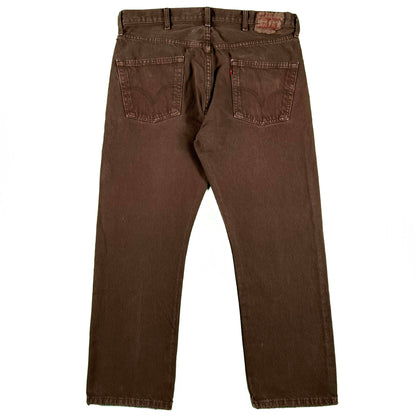 00s Over Dyed Brown Levi's 501 Denim- 36x29