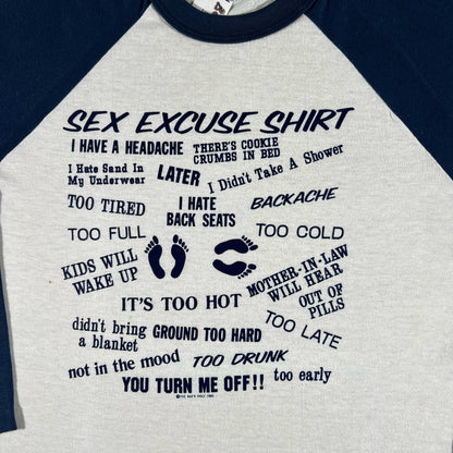 80s Sex Excuse T Shirt Bundle- L