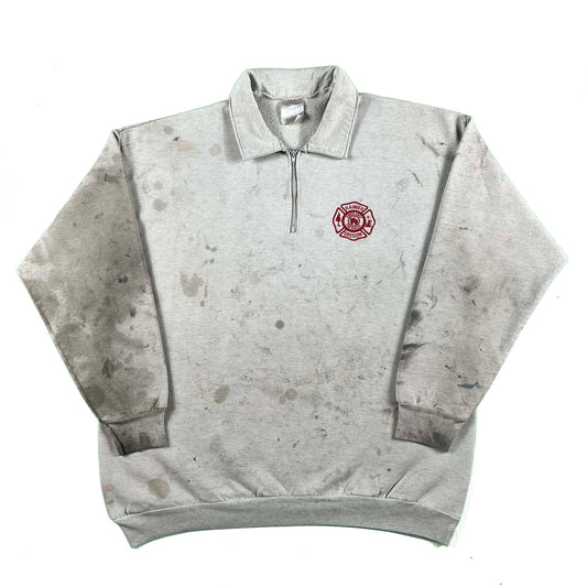 90s Painted & Thrashed Rainier F&R 1/4 Zip Sweatshirt- XL