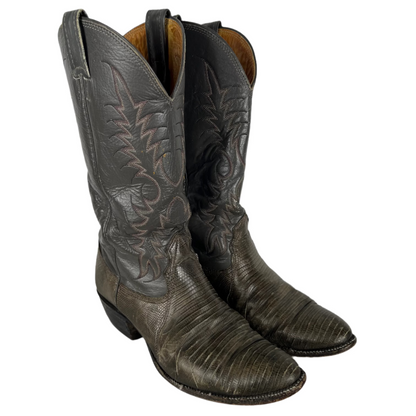 80s Two Tone Grey Nocona Cowboy Boots- M's 8.5, W's 10