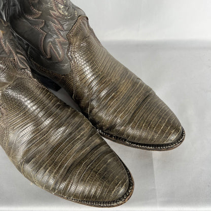 80s Two Tone Grey Nocona Cowboy Boots- M's 8.5, W's 10