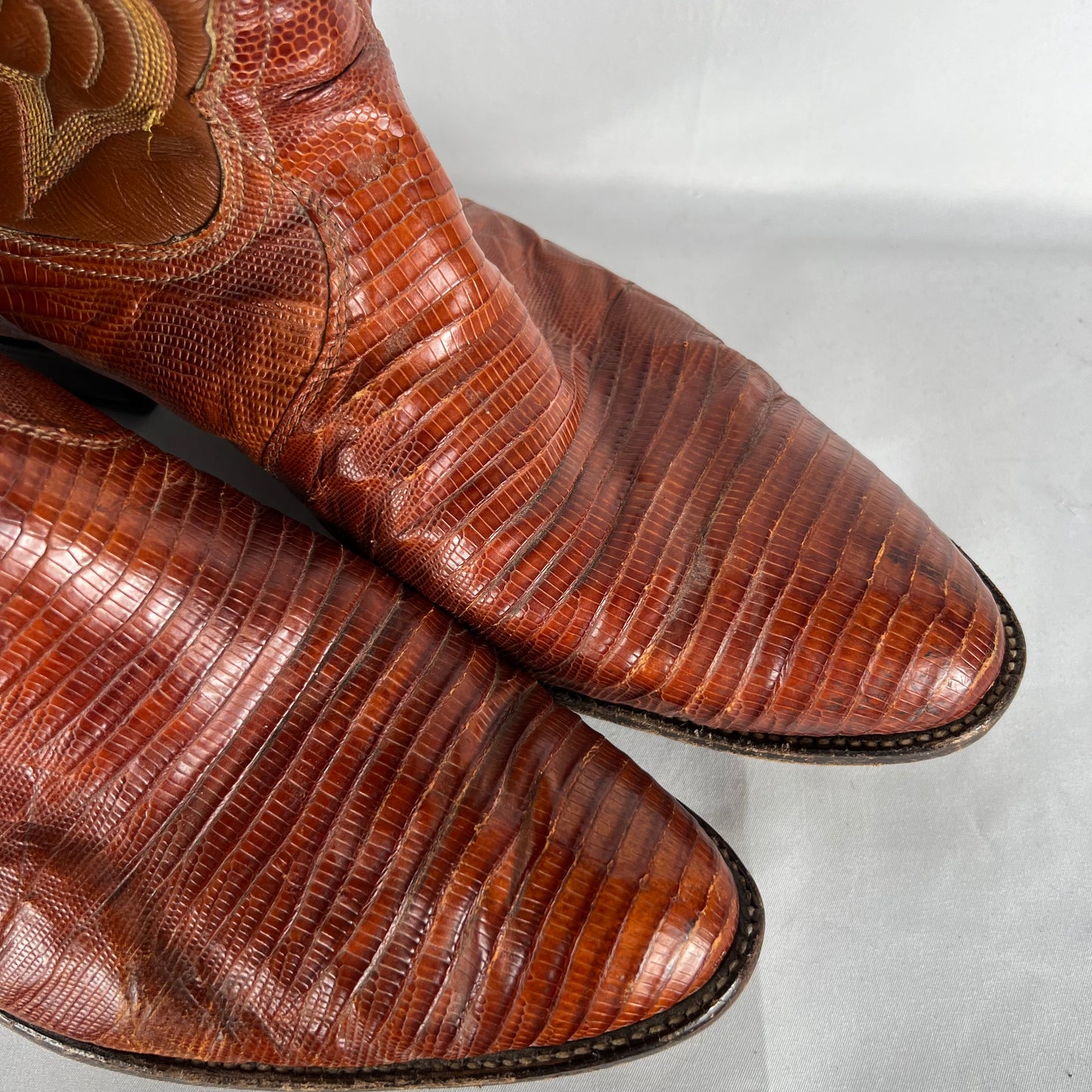 70s/80s Two Tone Tan Tony Lama Cowboy Boots- M's 13, W's 14.5