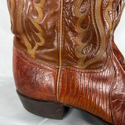 70s/80s Two Tone Tan Tony Lama Cowboy Boots- M's 13, W's 14.5