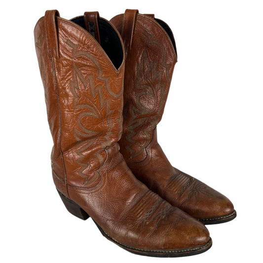 90s Tan Dan Post Cowboy Boots- M's 11.5, W's 13