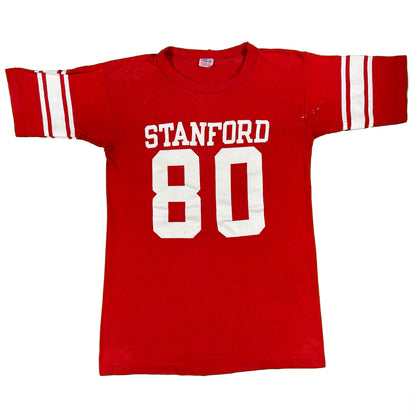 70s Stanford Champion Blue Bar Jersey Tee- S