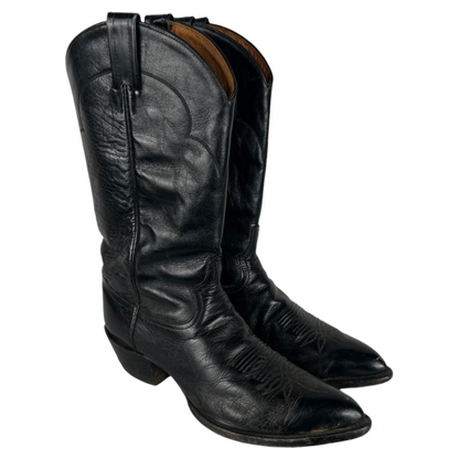 70s/80s Black Tony Lama Cowboy Boots- M's 9.5, W's 11