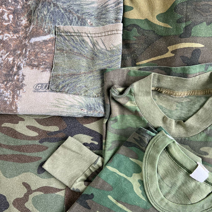 Vintage Blank Camo Long Sleeve Tee- XS,S,M,L,XL