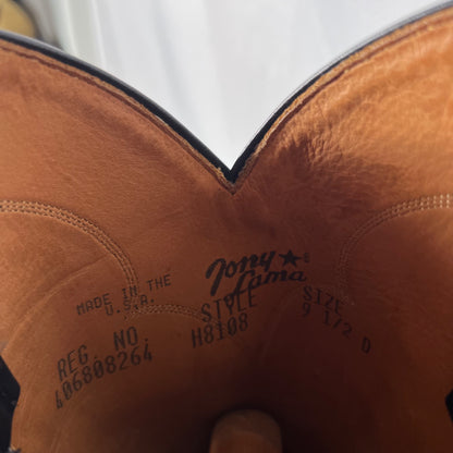 70s/80s Black Tony Lama Cowboy Boots- M's 9.5, W's 11