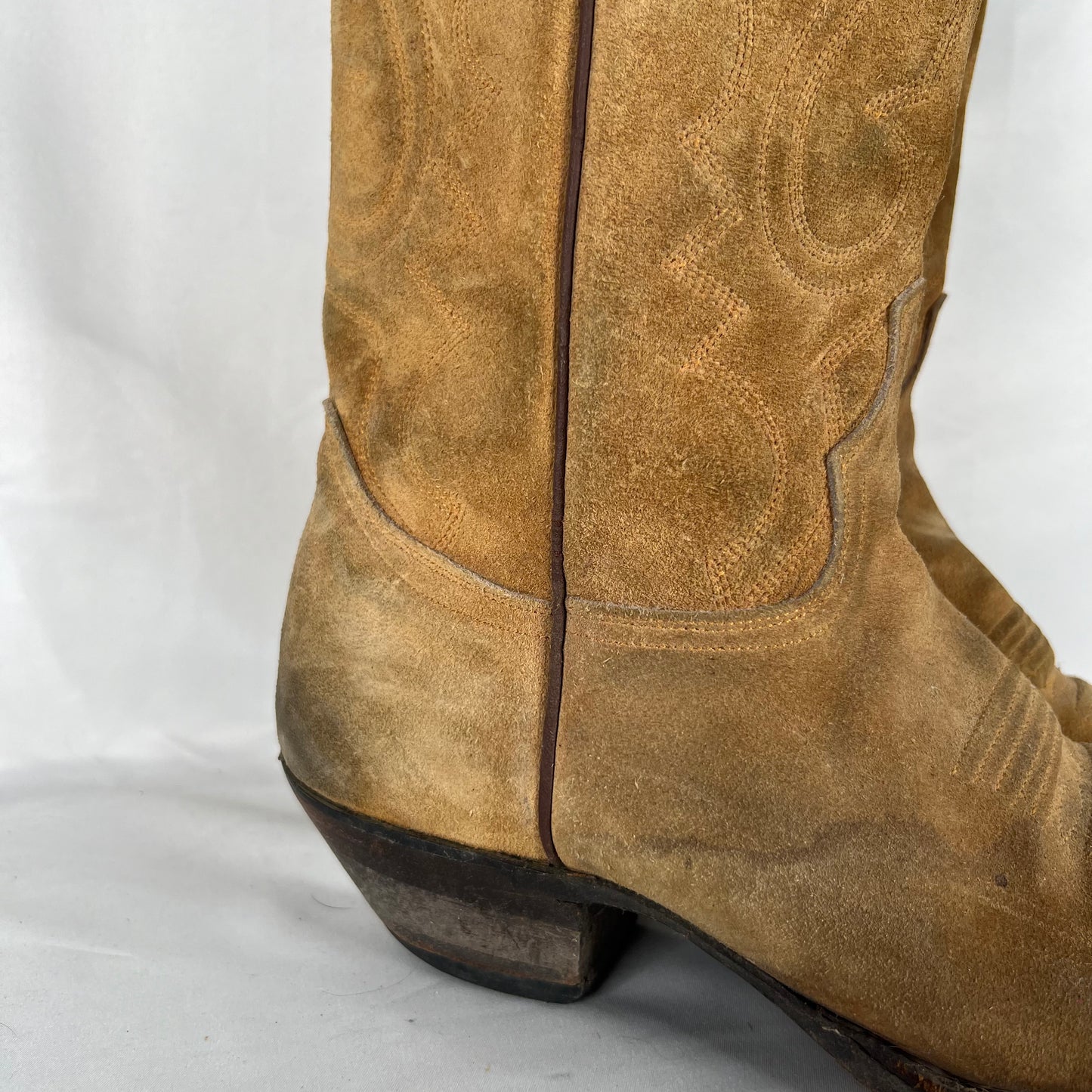 70s Rio Grand Suede Cowboy Boots- M's 10.5, W's 12