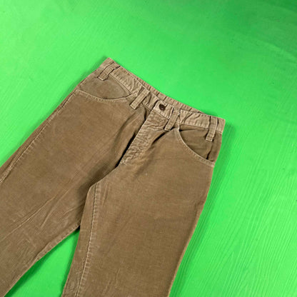 70s Tan Flared Corduroy Pants- 26x27