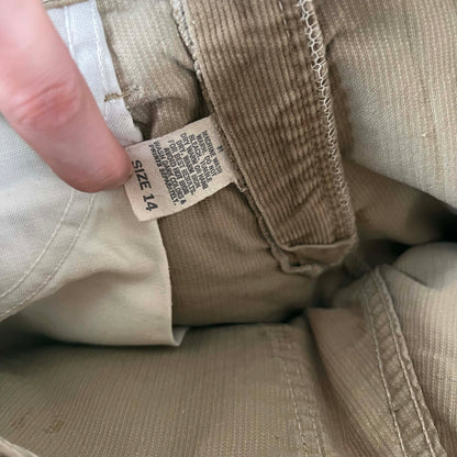 70s Tan Flared Corduroy Pants- 26x27