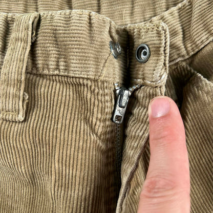 70s Tan Flared Corduroy Pants- 26x27