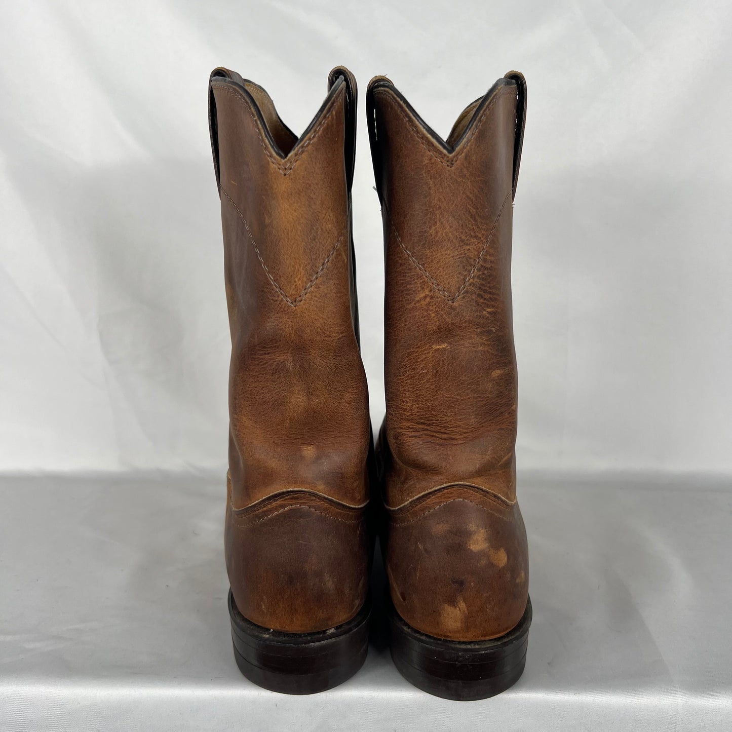 90s Worn in Tan Justin Roper Boots- M's 9.5, W's 11