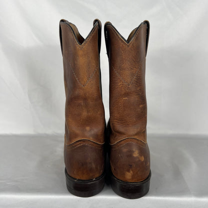90s Worn in Tan Justin Roper Boots- M's 9.5, W's 11
