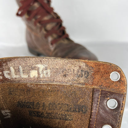 50s Patina Brown Combat Jumper Boots- M's 9, W's 10.5