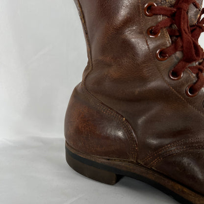 50s Patina Brown Combat Jumper Boots- M's 9, W's 10.5