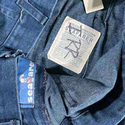 80s Navy Seafarer Denim Bell Bottoms- 30x29