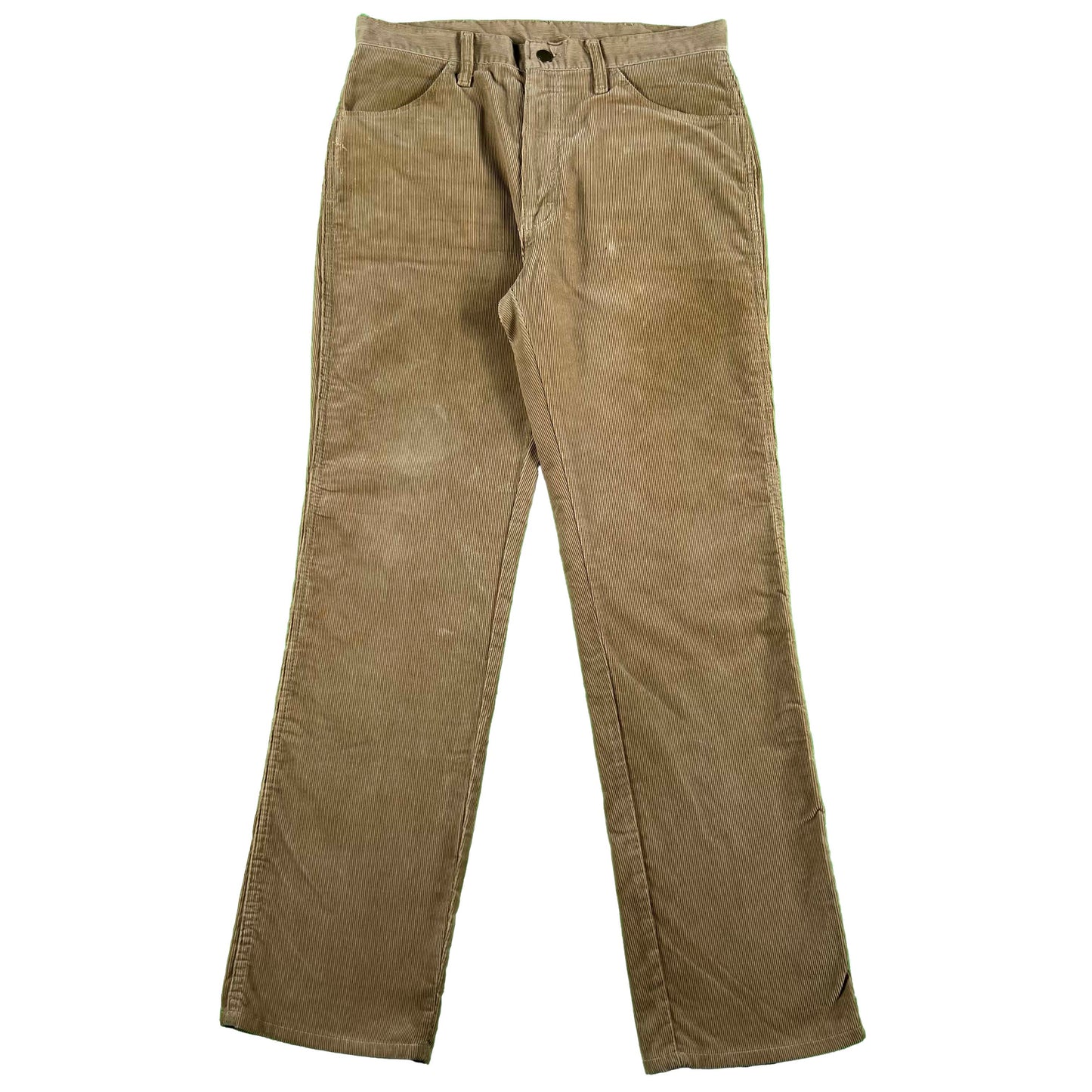 80s Tan Straight Leg Corduroy Pants- 33x31
