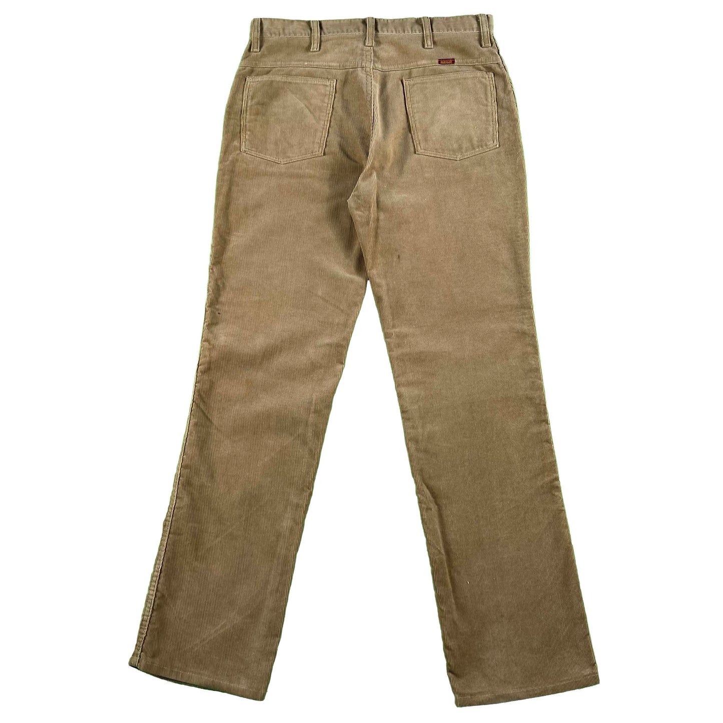 80s Tan Straight Leg Corduroy Pants- 33x31