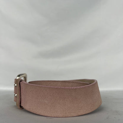 00s Express Cracked Pig Pink Leather Belt- S