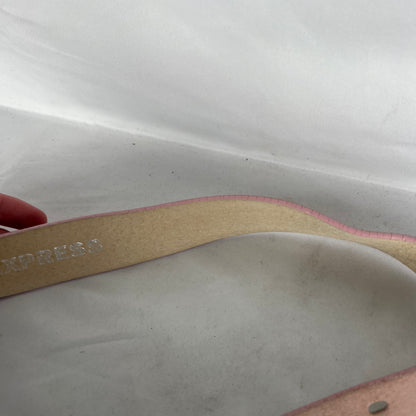00s Express Cracked Pig Pink Leather Belt- S