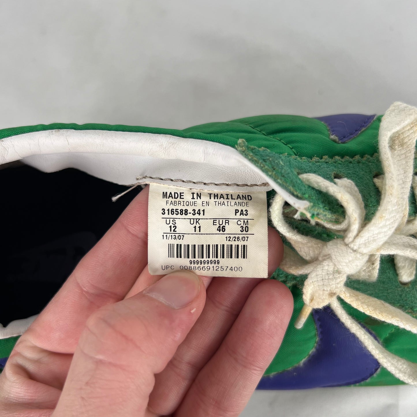 2007 Nike Nylon Cortez- M's 12, W's 13.5