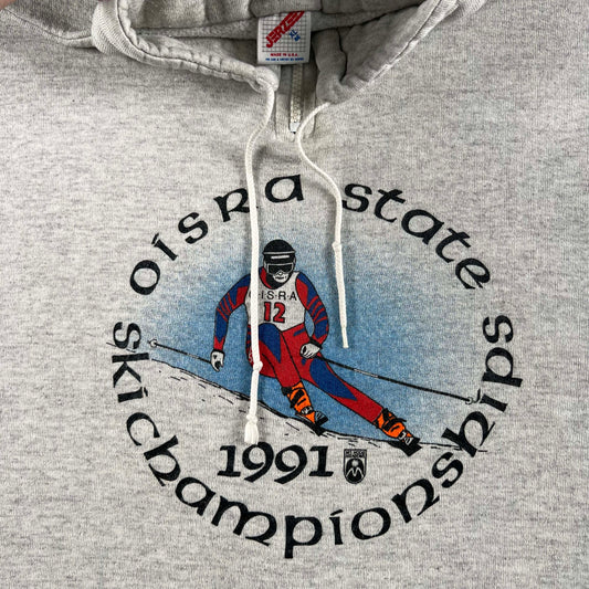90s OISRA Ski Championships 1/4 Zip Sweatshirt- L