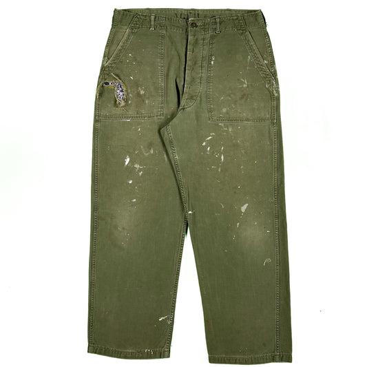 60s Repaired OG-107 Army Trousers- 34x28