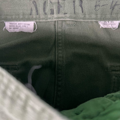 60s Repaired OG-107 Army Trousers- 34x28