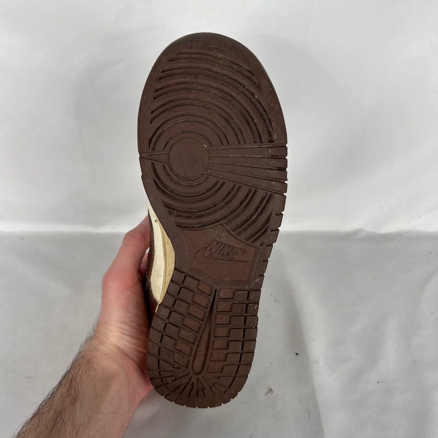 Brown & White Nike Dunks- M's 7, W's 8.5