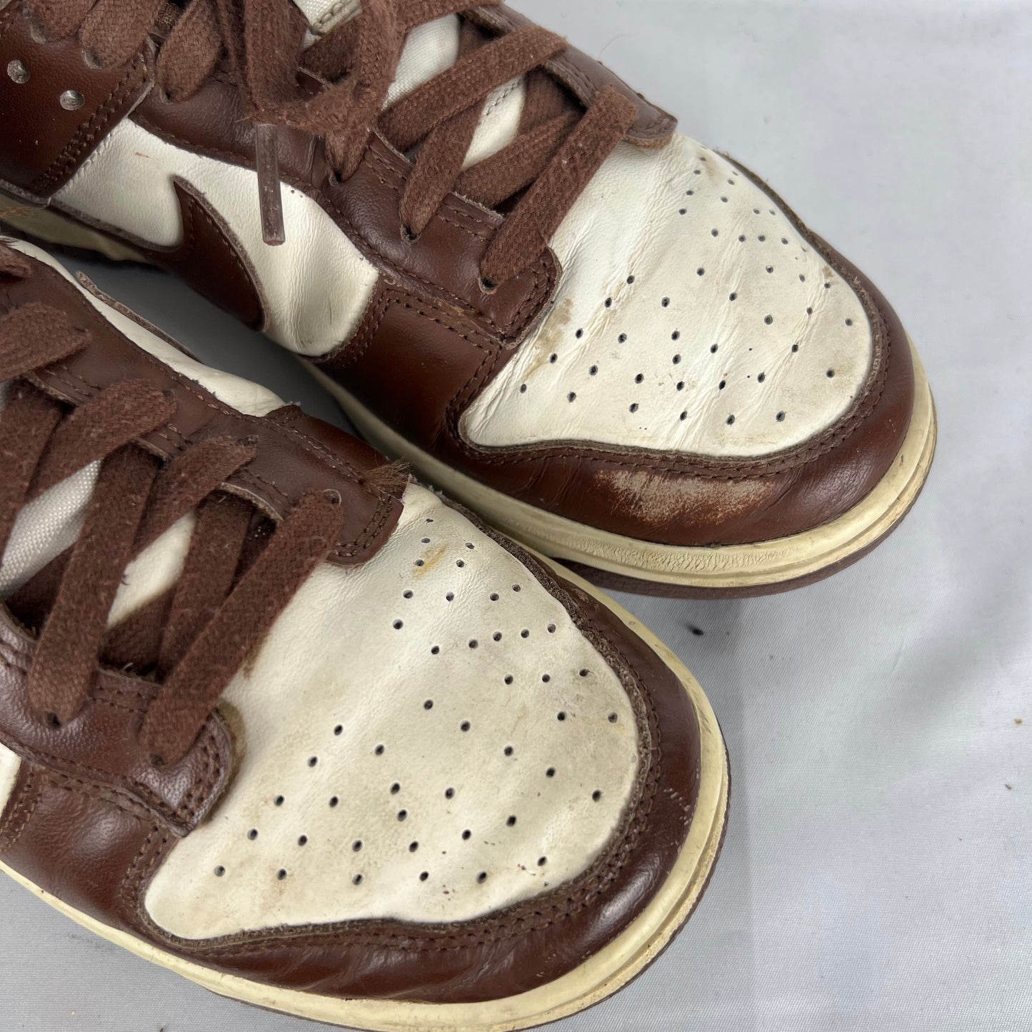 Brown & White Nike Dunks- M's 7, W's 8.5