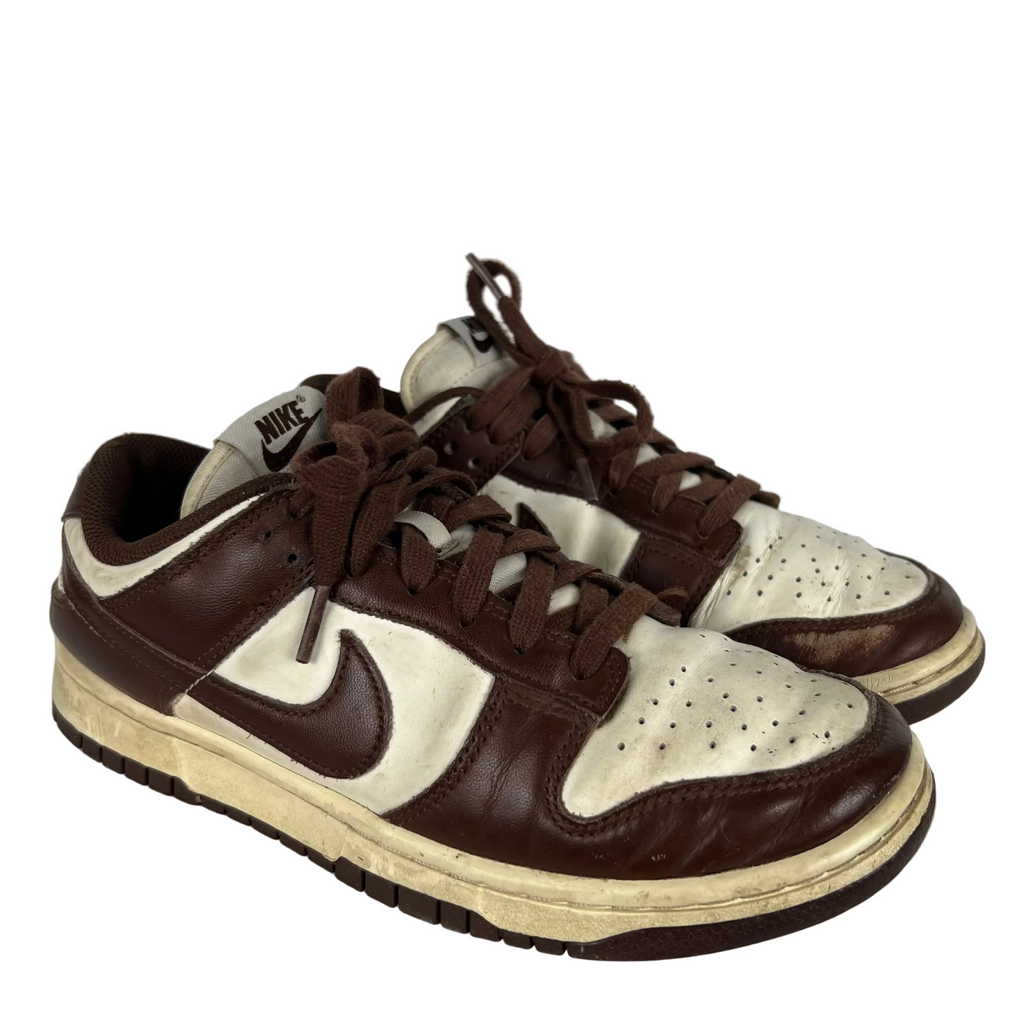 Brown & White Nike Dunks- M's 7, W's 8.5