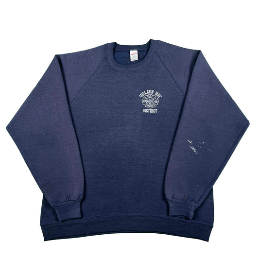80s Sun Faded Tualatin Fire District Sweatshirt- L