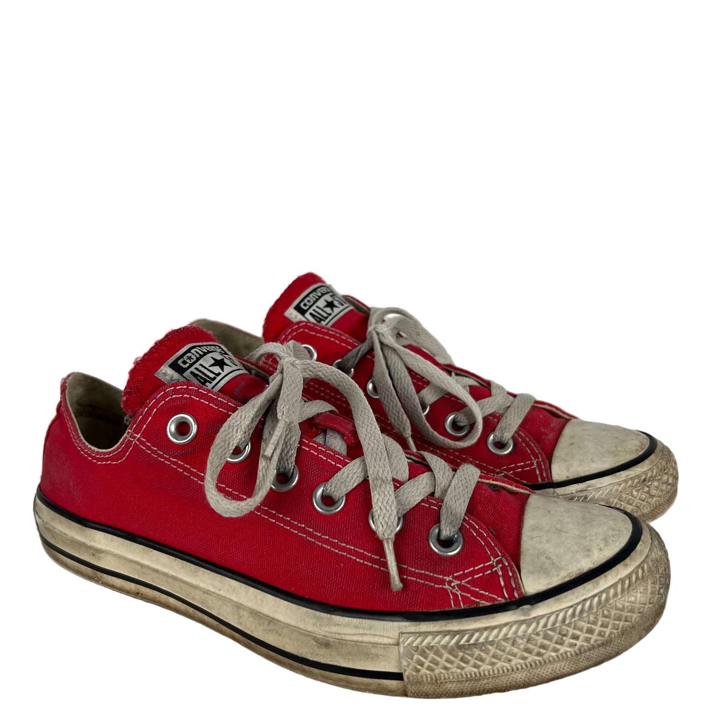 Faded Red Converse- M's 6, W's 7.5