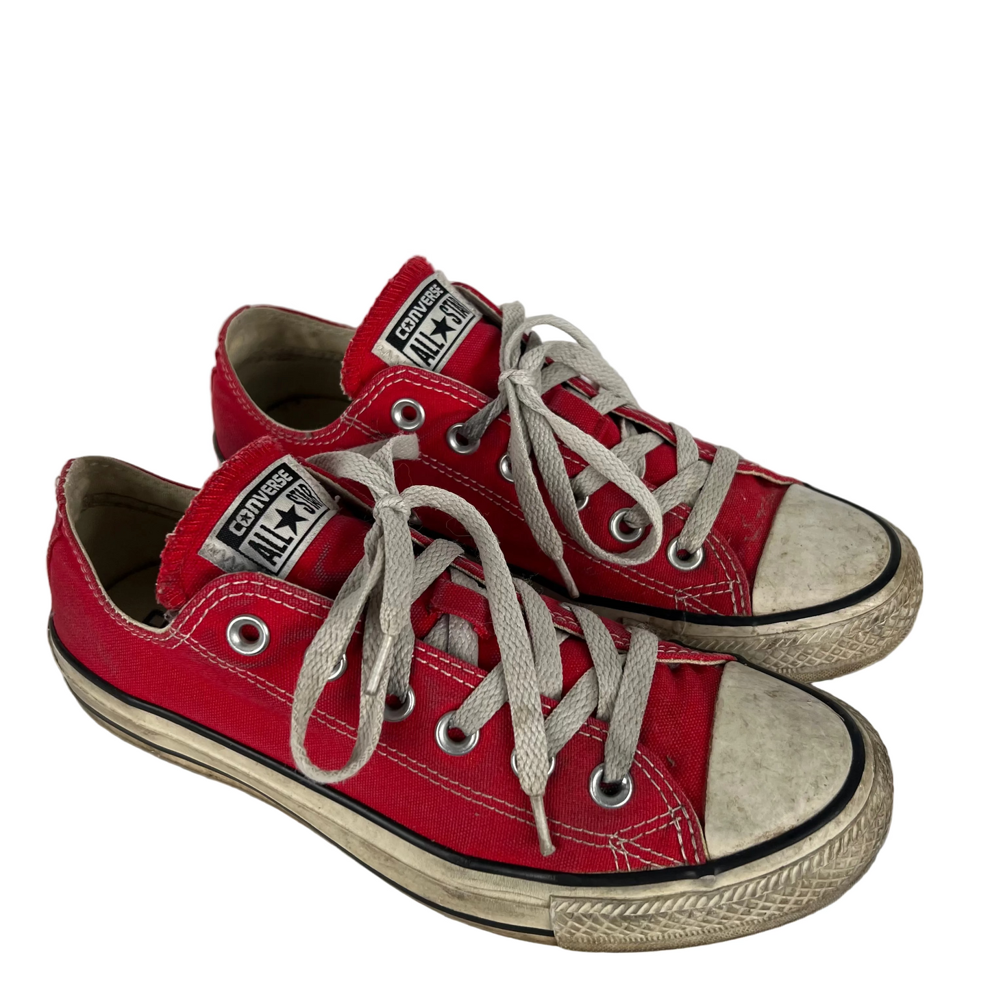 Faded Red Converse- M's 6, W's 7.5