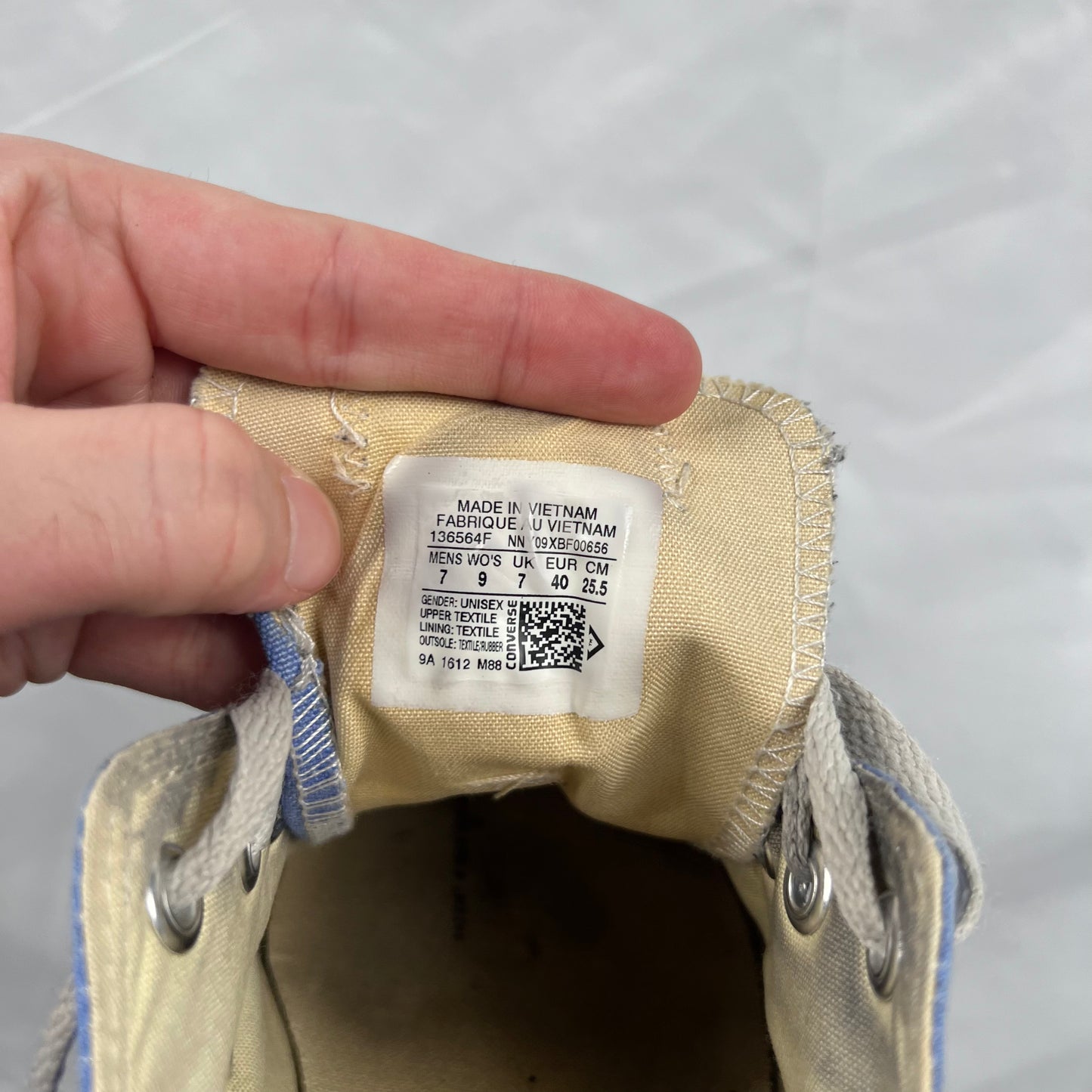 Faded Blue Converse- M's 7, W's 8.5